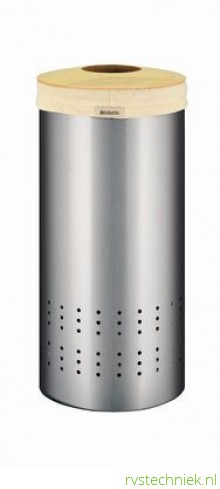 Brabantia wasbox 30 liter matt steel/ woodline