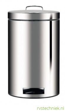 Brabantia Pedaalemmer 12 liter, brilliant steel