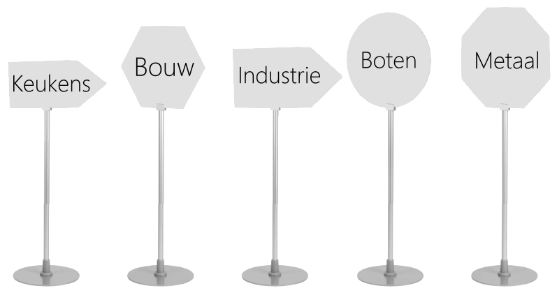 Doelgebieden: Keukens, Boten, Bouw, Industrie, Metaal