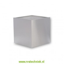 RVS bloembak 80x80x80 cm.