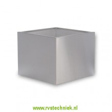 RVS bloembak 100x100x80 cm.